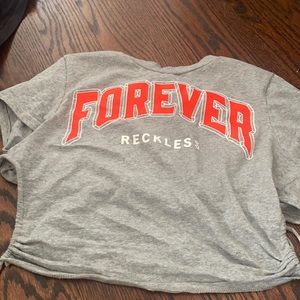 FASHIONNOVA “FOREVER RECKLESS” CROP TOP